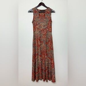 Peruvian Connection Woman’s Dress XS Art Nouveau Tank Maxi Shiraz Dress Bohemian